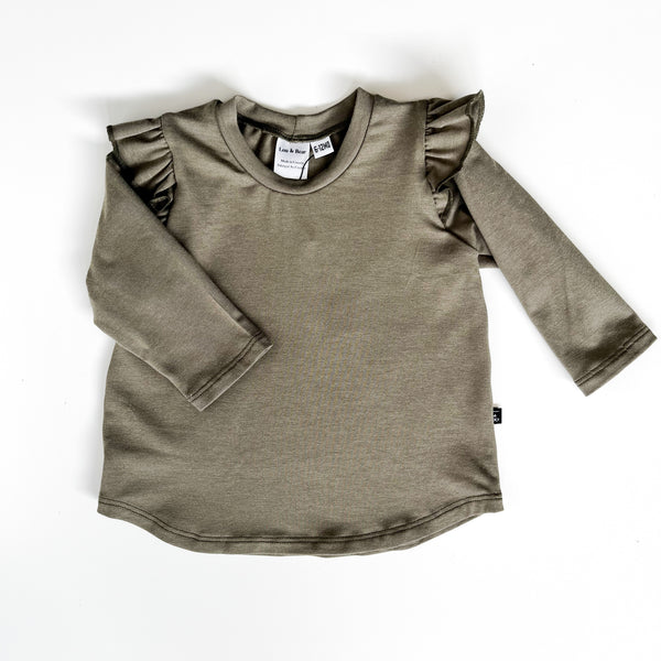 Isla Ruffle Top - Olive