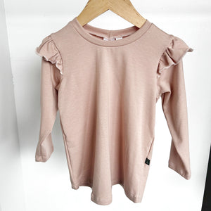 Isla Ruffle Top - Soft Peach