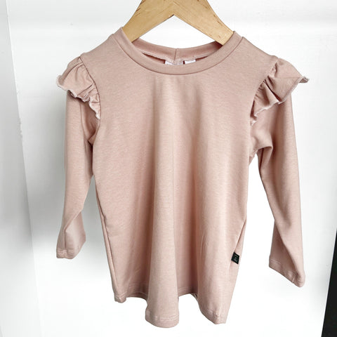 Isla Ruffle Top - Soft Peach