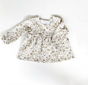 Harlow peplum tunic - Brushstroke Floral