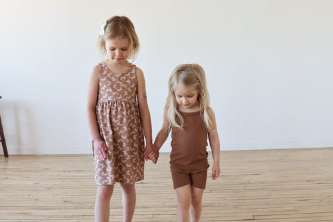 Kids Bike Shorts ribbed - Praline