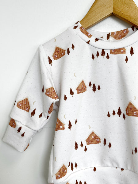 Drop Sleeve Sweatshirt - Snow Cabins