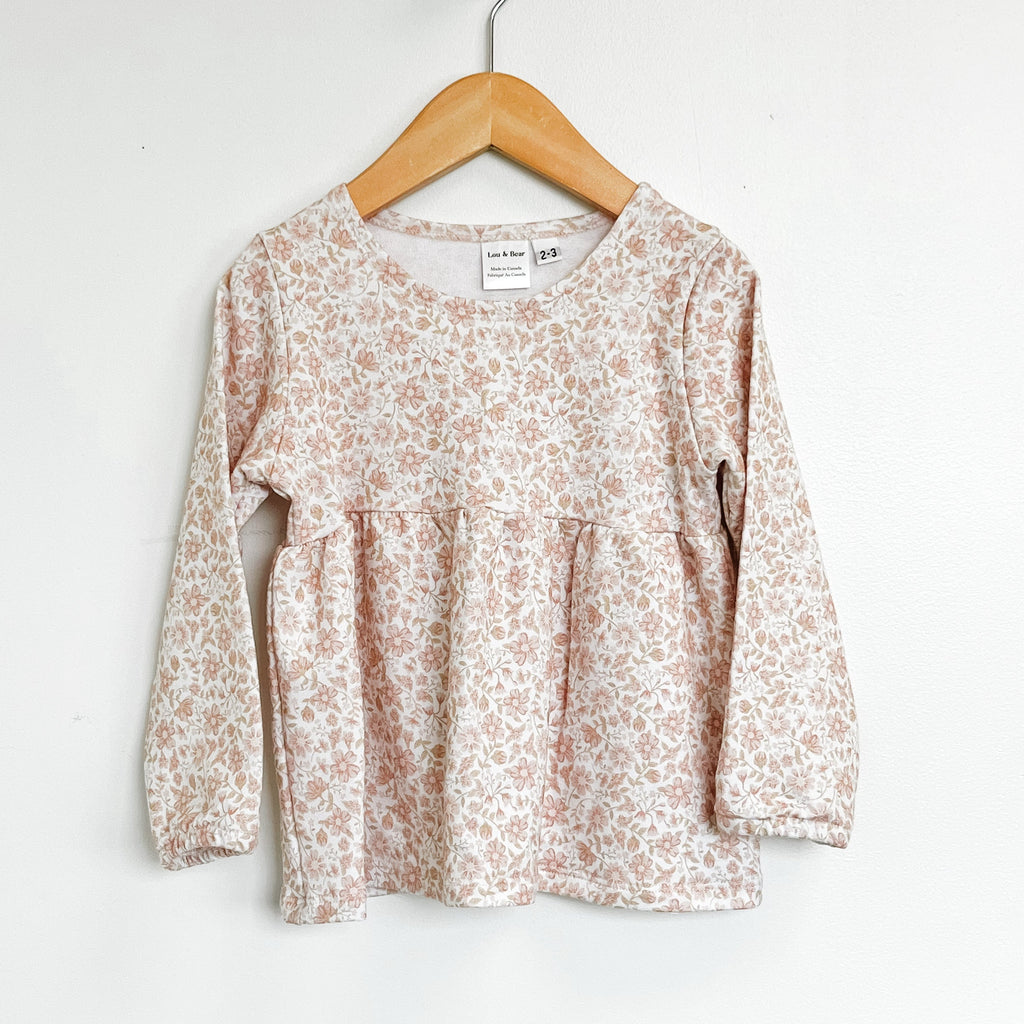 Harlow peplum tunic - Soft Posey Floral