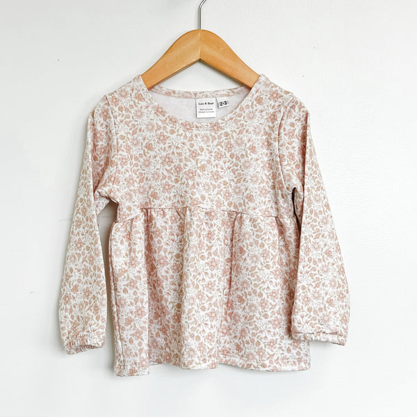 Harlow peplum tunic - Soft Posey Floral