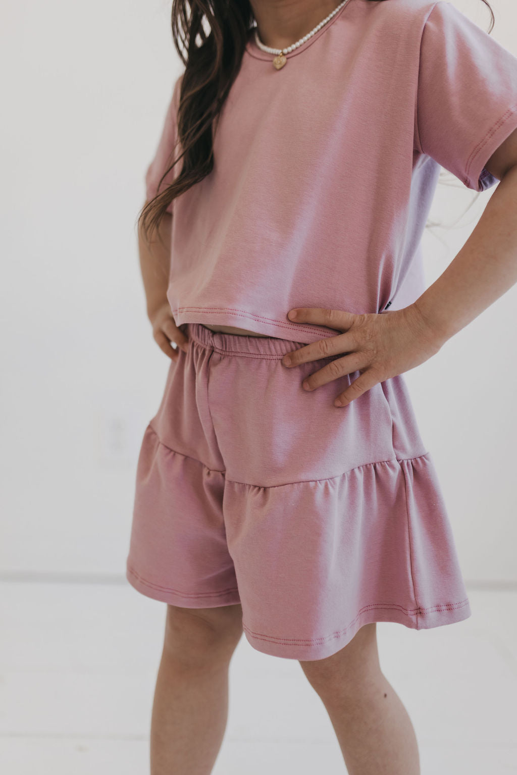 Luna Ruffle Set - Rose