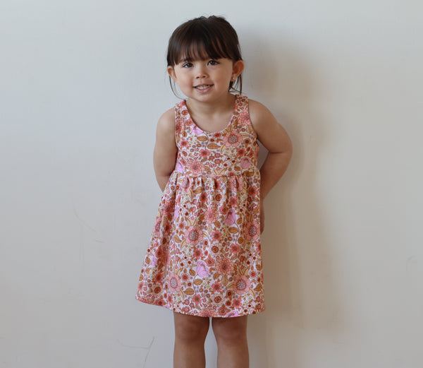 Racer back dress - Golden Bloom