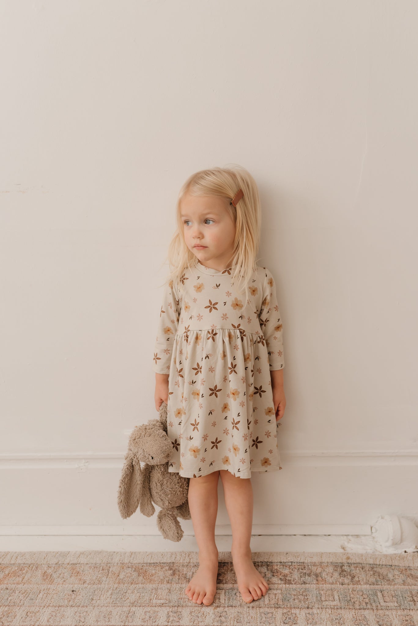 3Q sleeve dress - Fall Floral
