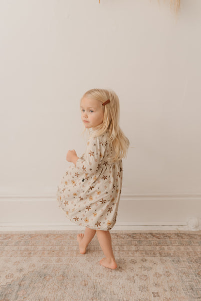 3Q sleeve dress - Fall Floral