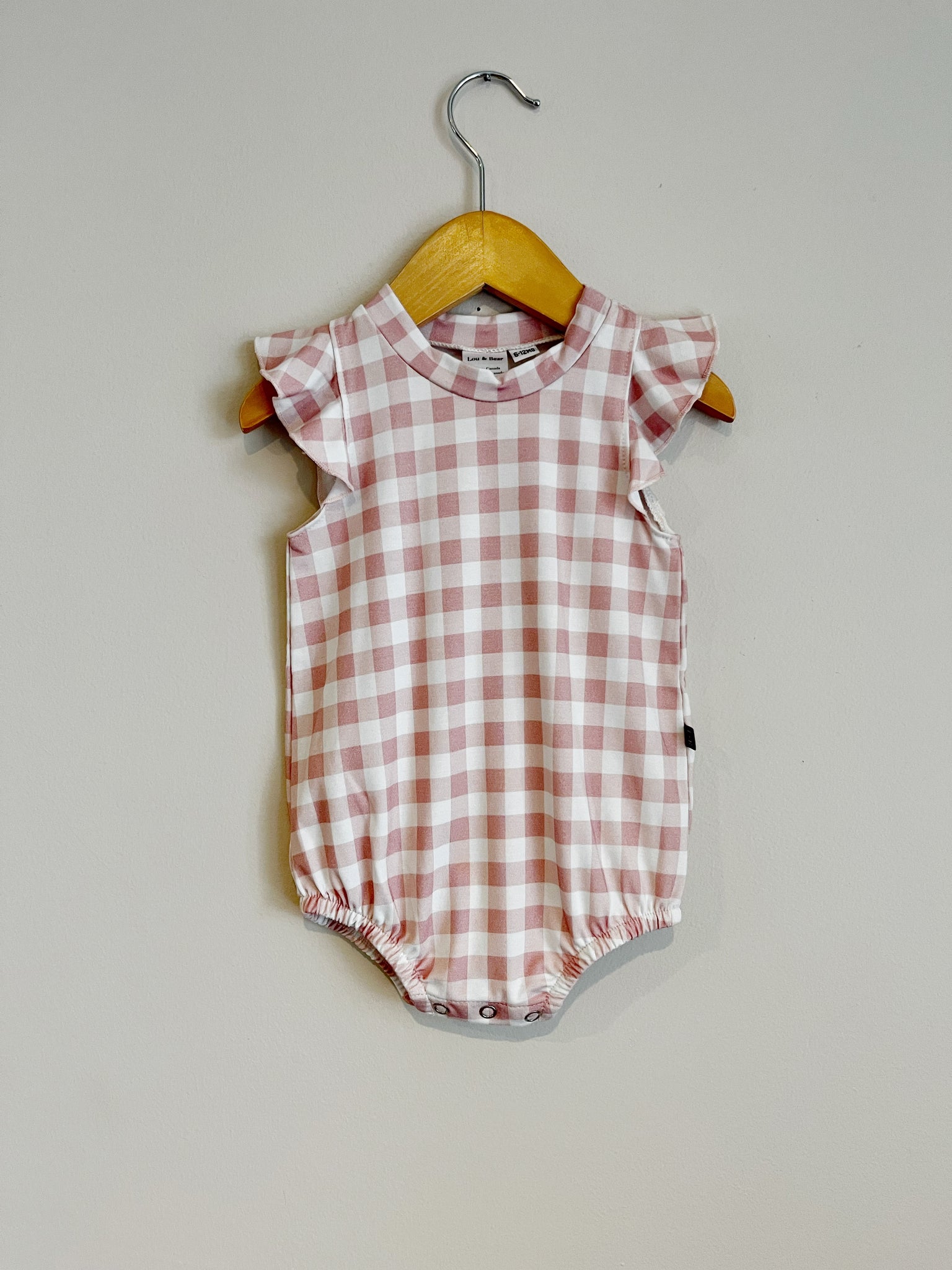 Flutter Sleeve bodysuit - Gingham