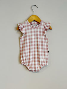Flutter Sleeve bodysuit - Gingham