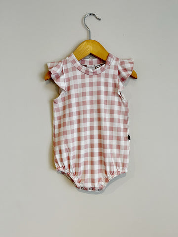 Flutter Sleeve bodysuit - Gingham